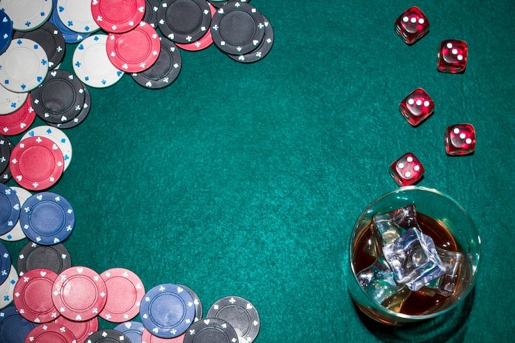 Mobile phone screen showing Texas Hold'em Bonus table with betting controls in bottom overlay
